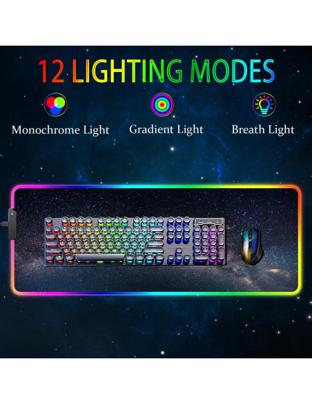 Alfombrilla de Ratón RGB Armanza Galaxia 800 x 300 mm