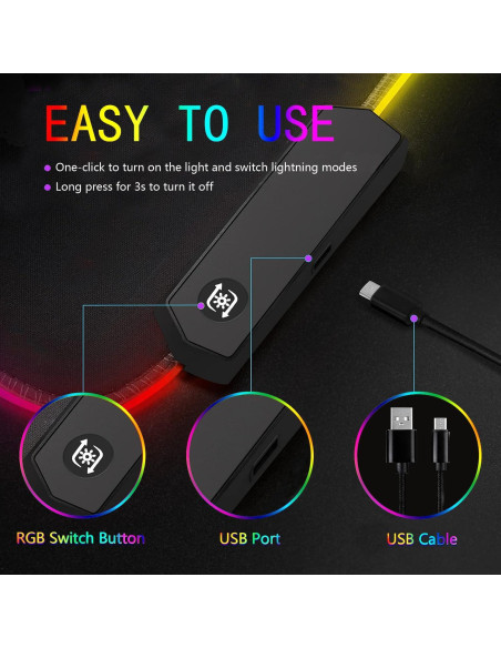 Alfombrilla de Ratón RGB Armanza Galaxia 800 x 300 mm