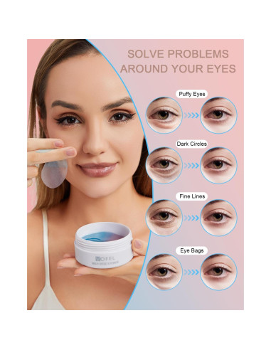 Parche para Ojos VOFEL - Hidratante Gel Colágeno 30 Pares