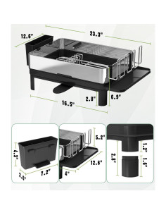 Estante para Secar Platos BOOSINY Acero Inoxidable 59.2x32cm 2