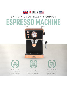 Máquina de Café Espresso HADEN Barista Brew 1.5L Acero Inoxidable 2
