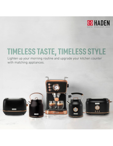 Máquina de Café Espresso HADEN Barista Brew 1.5L Acero Inoxidable