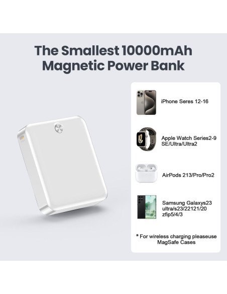 Cargador Portátil Magnético 10000mAh MEKIKI Carga Rápida