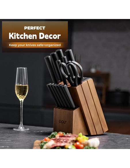Juego de Cuchillos de Cocina OOU - 15 Piezas Acero Inoxidable