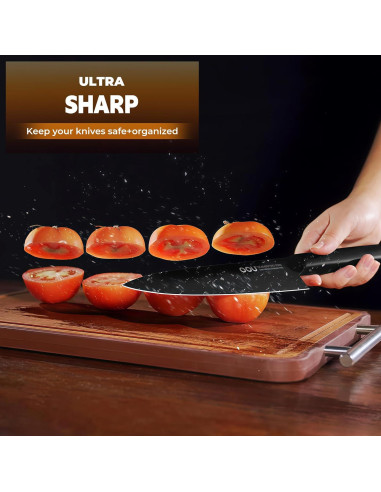 Juego de Cuchillos de Cocina OOU - 15 Piezas Acero Inoxidable