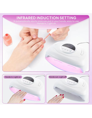 Lámpara de Uñas UV 320W Timpou con 84 LEDs y Temporizador