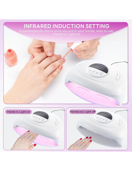 Lámpara de Uñas UV 320W Timpou con 84 LEDs y Temporizador