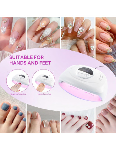 Lámpara de Uñas UV 320W Timpou con 84 LEDs y Temporizador