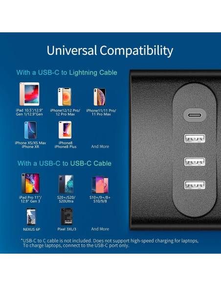 Protector de Sobretensión Bototek 5.5ft con 12 Salidas AC y 4 USB Protector de Sobretensión Bototek 5.5ft con 12 Salidas AC y 4 USB