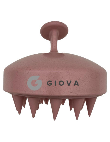 Masajeador de Cuero Cabelludo Giova Rosa - Cepillo Suave para Relajación