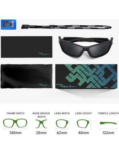 Gafas de sol polarizadas Fanshen 3756 para ciclismo y pesca
