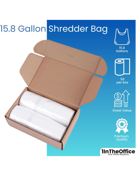 Bolsas para Destructora 59.8 Litros 1EnLaOficina - 100 Unidades