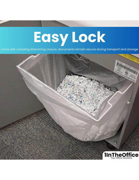 Bolsas para Destructora 59.8 Litros 1EnLaOficina - 100 Unidades