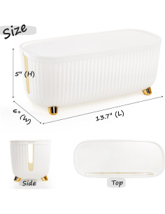 Caja Organizadora de Cables Lyellfe 2 Piezas Blanca 34.8x15.2x12.7 cm 2