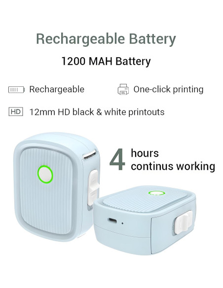 Impresora de Etiquetas Bluetooth Miemieyo Mini Pro 12mm Impresora de Etiquetas Bluetooth Miemieyo Mini Pro 12mm