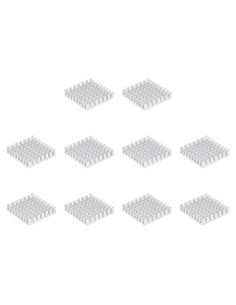 Disipador Electrónico Uxcell 28x28x6mm Plata 10pcs