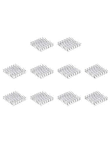Disipador Electrónico Uxcell 28x28x6mm Plata 10pcs