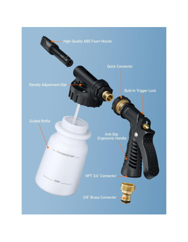 Pistola de Espuma AstroAI RI-WG10 con Mitón y Conector Rápido