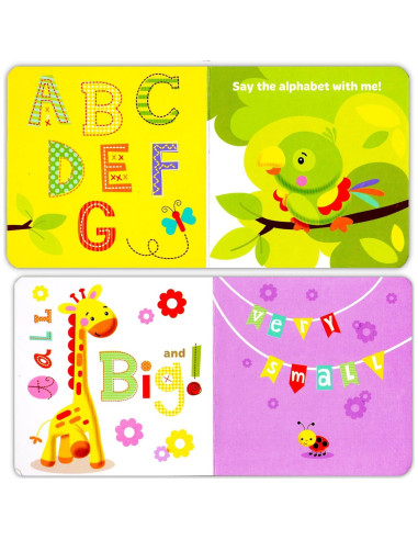 Conjunto de 4 Libros de Cartón Fisher Price para Bebés