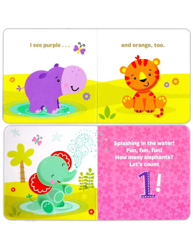 Conjunto de 4 Libros de Cartón Fisher Price para Bebés