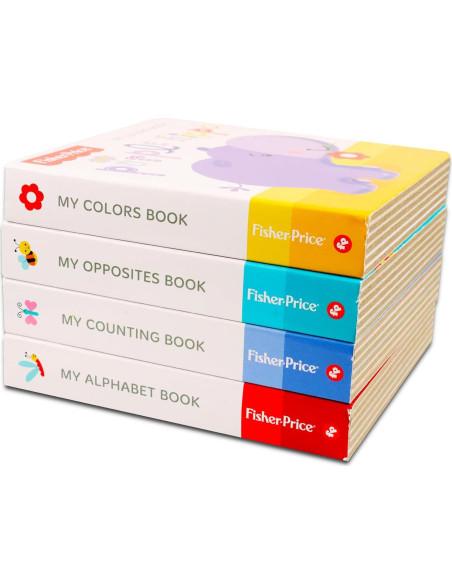 Conjunto de 4 Libros de Cartón Fisher Price para Bebés
