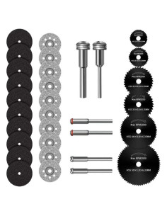 Juego de Discos de Corte Dremel 10 Pcs + Sierras HSS 6 Pcs