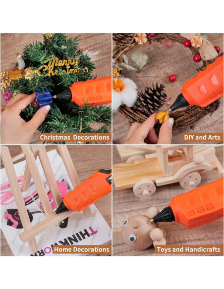 Pistola de Pegamento Inalámbrica THINKWORK 20V 100W con 30 Palitos