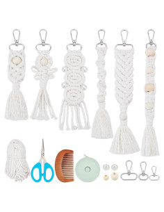 Kit de Llaveros de Macramé BEUNITONE para Principiantes DIY
