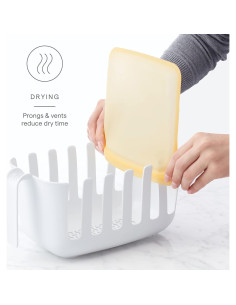 YouCopia Estante y Contenedor para Secar Bolsas Reutilizables 2