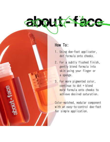 Rubor Líquido about-face Parada en Boxes - Durazno Naranja 40g