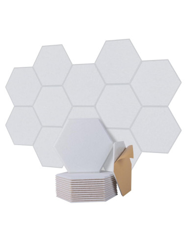 Paneles Acústicos Autoadhesivos 12 Pcs 30.48x25.4 cm Aislamiento