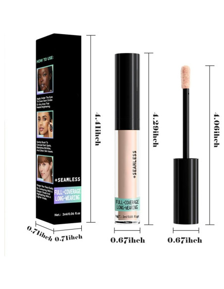 Corrector Líquido QIDSTERS 02 Claro - Cobertura Completa 18g Corrector Líquido QIDSTERS 02 Claro - Cobertura Completa 18g
