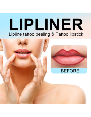 3 Piezas Lápiz Labial Tatuaje Mrettick Larga Duración Ácido Hialurónico