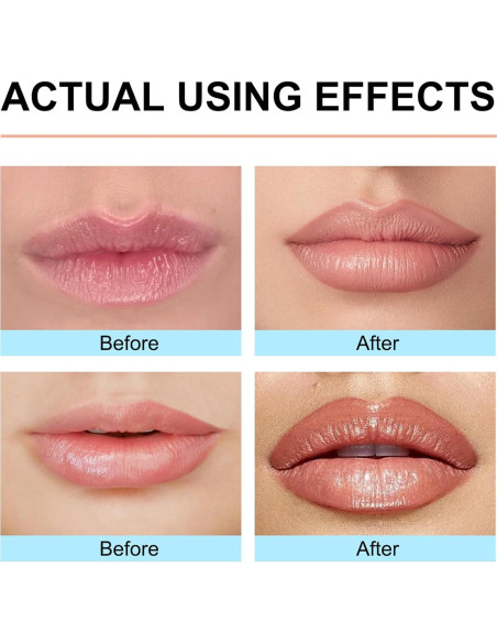 3 Piezas Lápiz Labial Tatuaje Mrettick Larga Duración Ácido Hialurónico