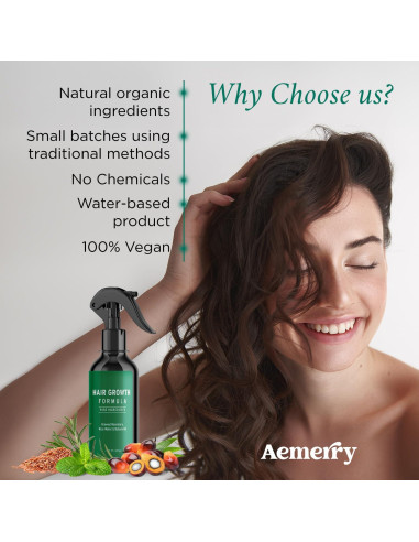 Spray de Agua de Romero Aemerry 118 ml - Crecimiento Cabello