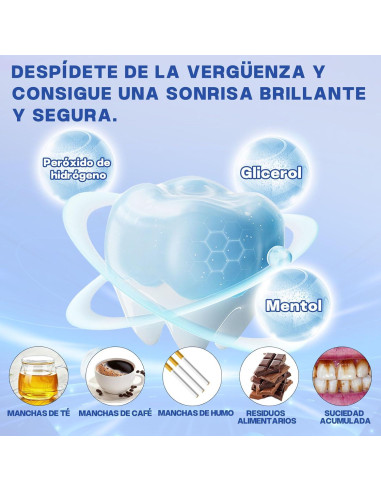 Tiras Blanqueadoras AURANY 5D para Dientes Sensibles - 14 Pares