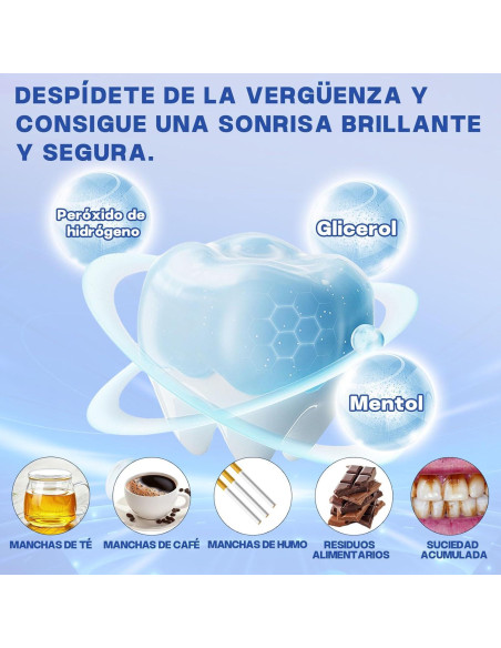 Tiras Blanqueadoras AURANY 5D para Dientes Sensibles - 14 Pares