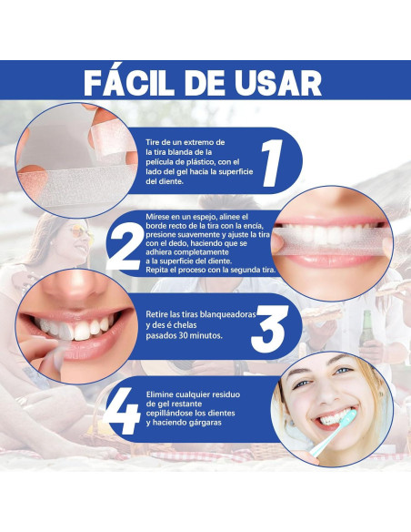 Tiras Blanqueadoras AURANY 5D para Dientes Sensibles - 14 Pares