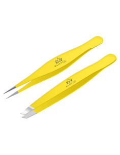 Pinzas de Precisión Majestic Bombay - 2 Unidades Amarillo