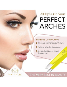 Pinzas de Precisión Majestic Bombay - 2 Unidades Amarillo 2