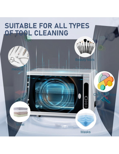 Máquina de Limpieza UV para Herramientas de Uñas Geisofu 10L