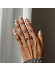 Uñas de Gel de Punta Francesa BTArtboxnails 160pcs Cortas 2