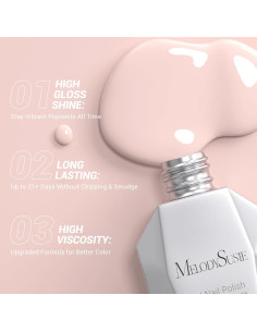 Gel de Uñas en Gel UV MelodySusie Rosa Nude 15 ml 2