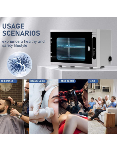 Máquina de Limpieza UV para Herramientas de Uñas Geisofu 10L