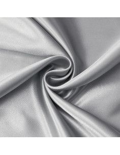 Juego de 2 Fundas de Almohada de Satén LXMGED Gris Plateado 2