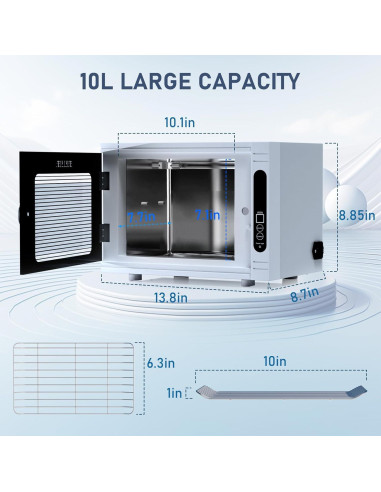 Máquina de Limpieza UV para Herramientas de Uñas Geisofu 10L