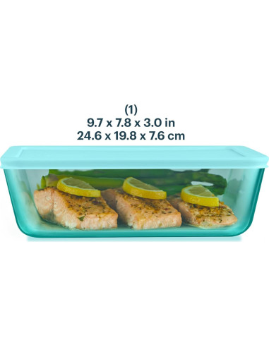 Contenedor de Almacenamiento de Vidrio Pyrex 11 Tazas Rectangular