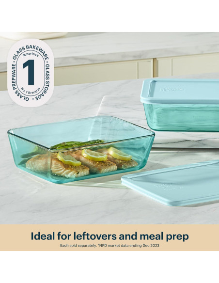 Contenedor de Almacenamiento de Vidrio Pyrex 11 Tazas Rectangular