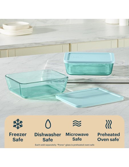 Contenedor de Almacenamiento de Vidrio Pyrex 11 Tazas Rectangular