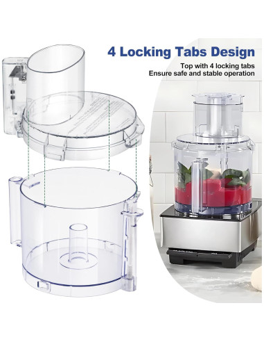 Cubierta de Tazón IHOUMEX DFP-14NWBCT1 4 Pestañas Bloqueo